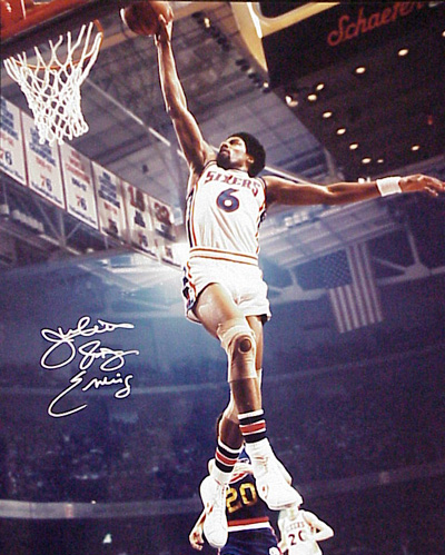 Julius Erving during his professional basketball career