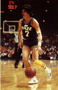 Pete Pistol Pete Maravich playing for the New Orleans Jazz